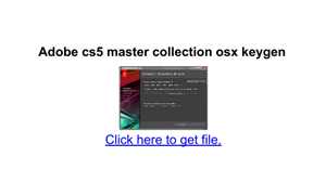 adobe cs5 master collection download
